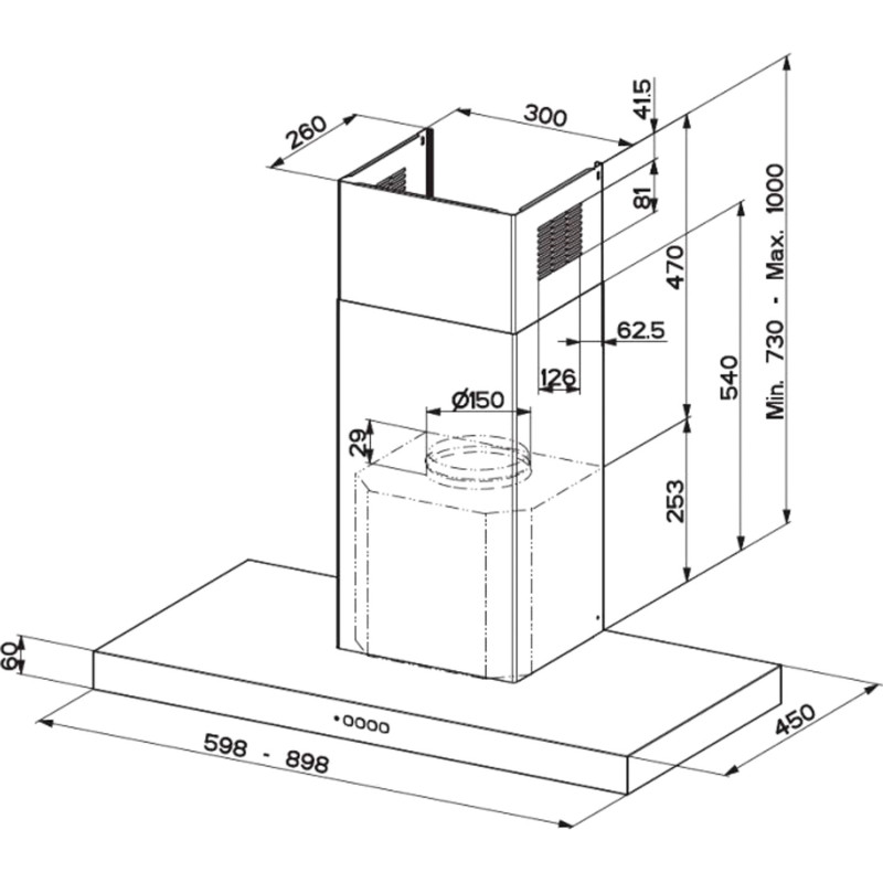 Витяжка Faber Stilo Comfort Bk Matt A60 (325.0618.791)
