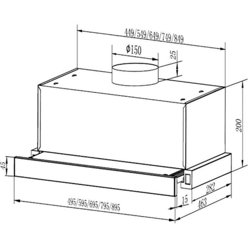 Витяжка Faber TLSC X A60 2LS (305.0569.214)