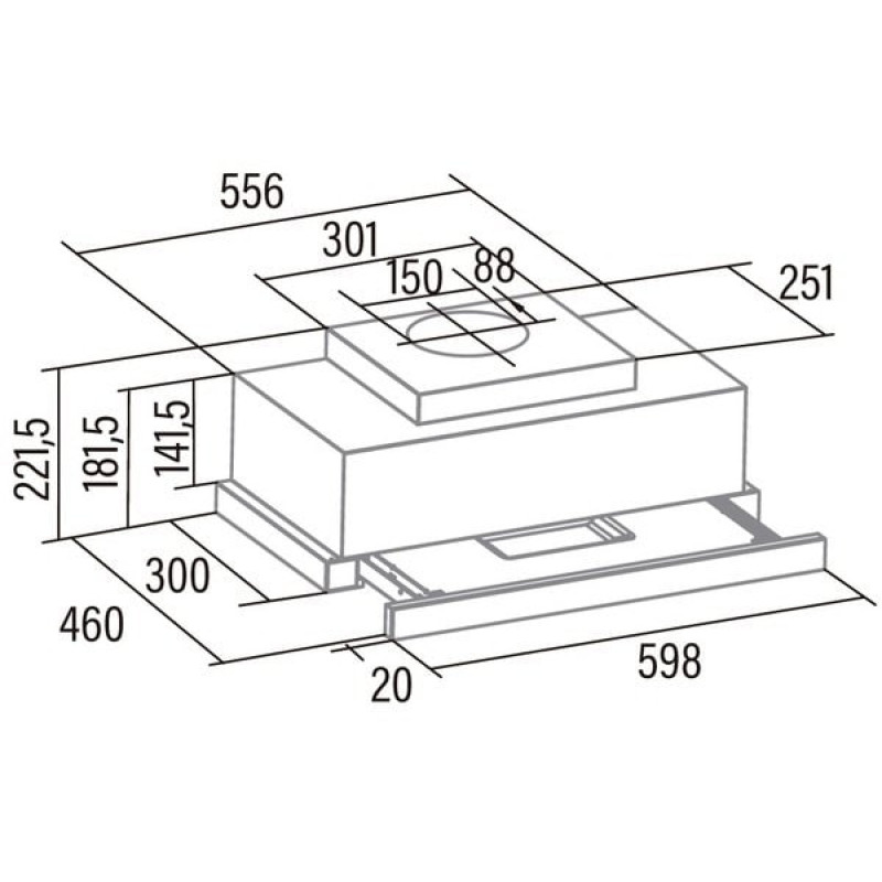 Витяжка Cata TFH 6630 WH (02010301)