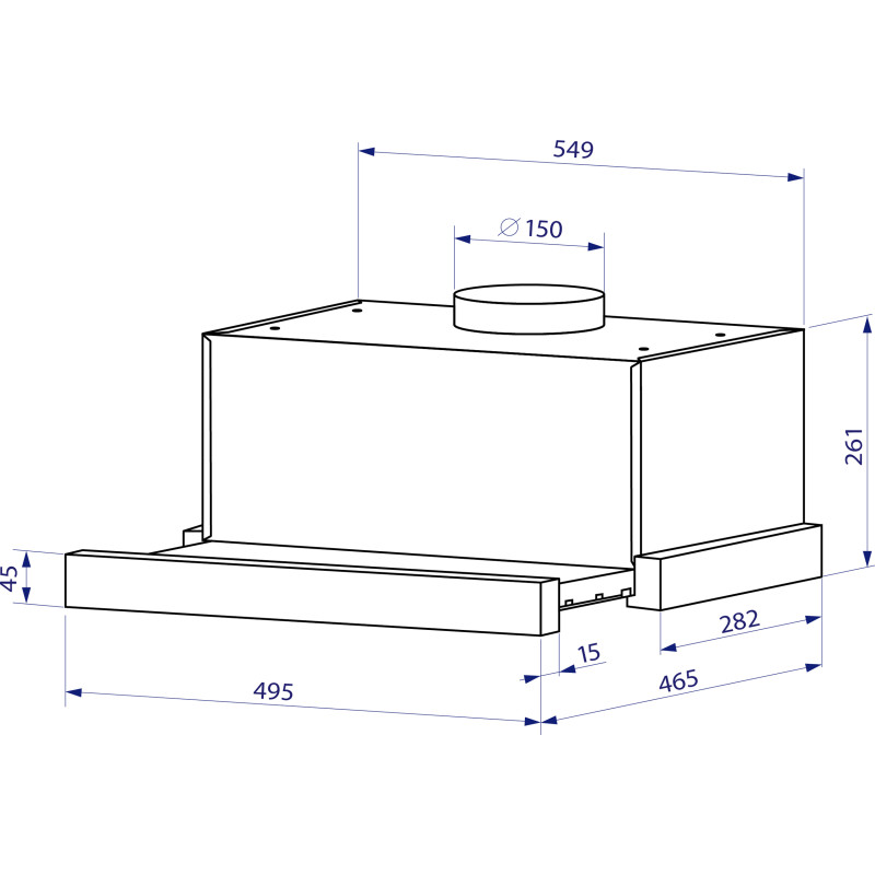 Витяжка Minola HTL 5614 WH 1000 LED