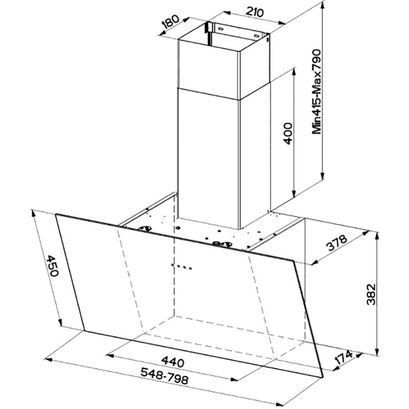 Витяжка Faber Tweet Ev8 Led Bk A55 (330.0529.664)