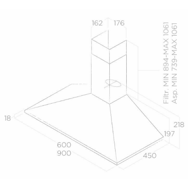 Витяжка Elica CHIMMY BL/A/60