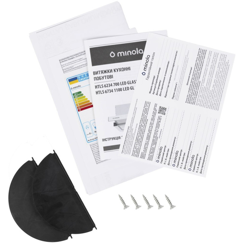 Витяжка Minola HTLS 6734 BL 1100 LED GLASS