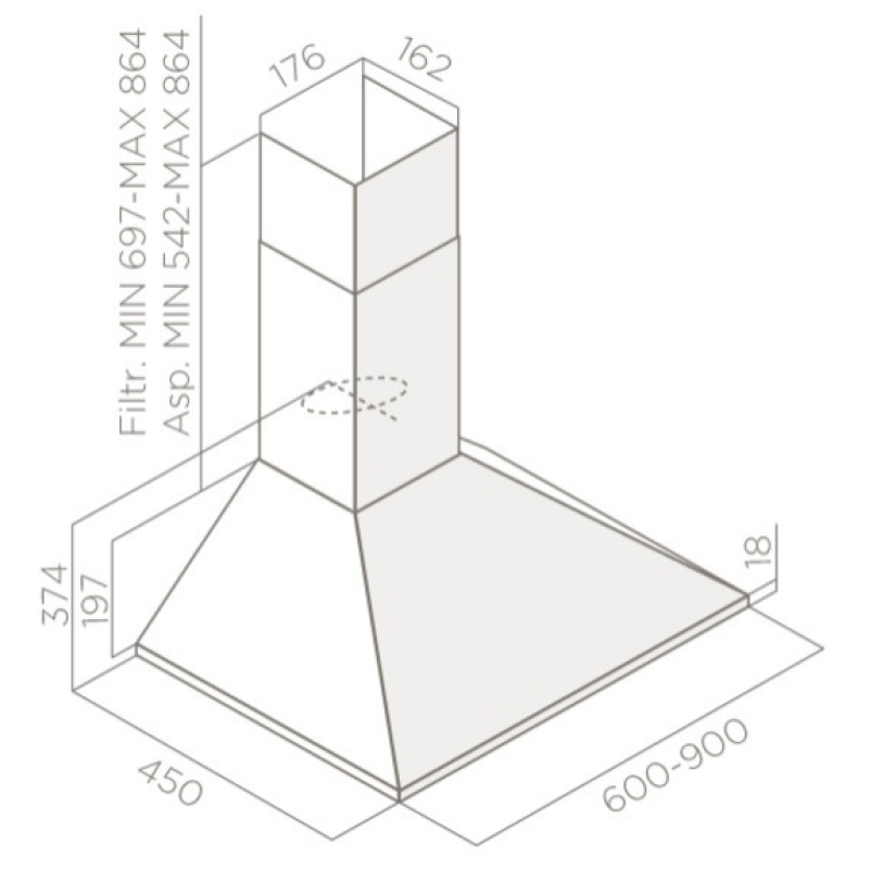 Витяжка Elica CHIMMY LX WH/A/60