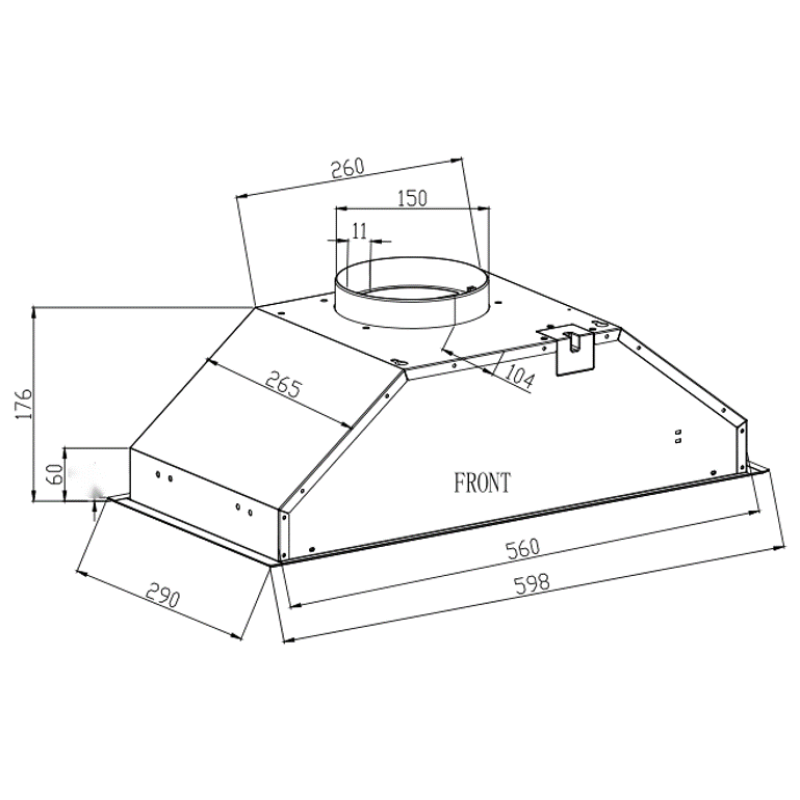 Витяжка Interline SMART S WH A/60/T