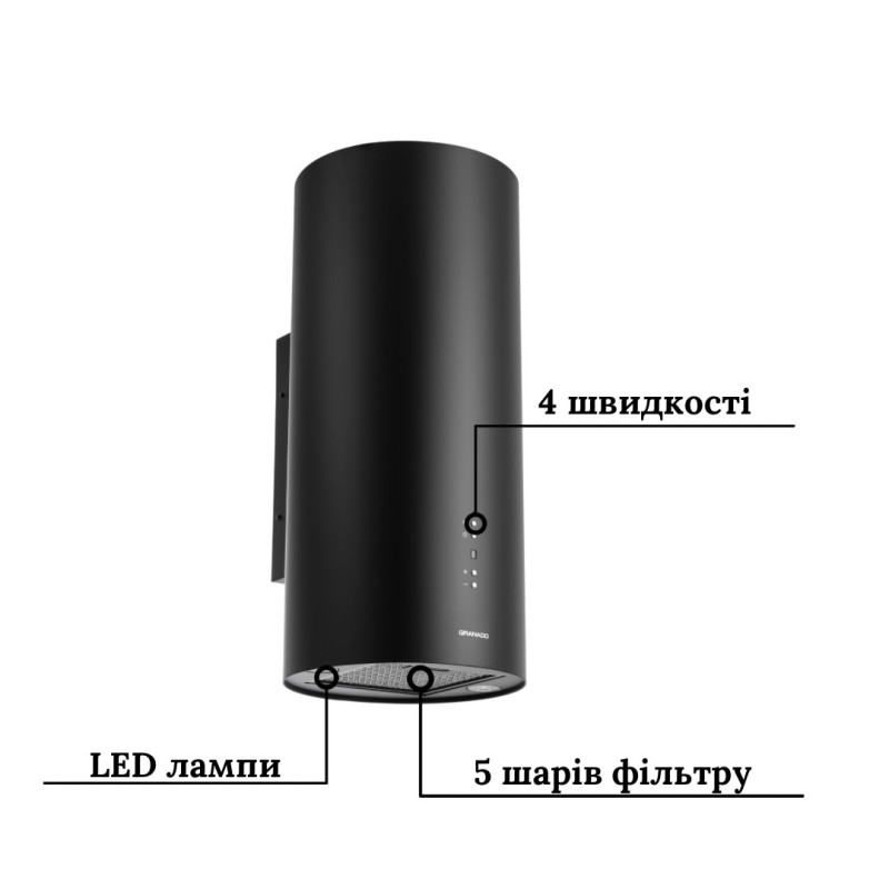 Витяжка Granado Yunkos 1604-1200 black