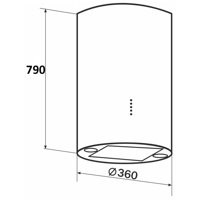 Витяжка Granado Yunkos 1604-1200 black