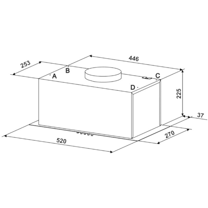 Витяжка ELEYUS UNIA 1200 LED 52 BL