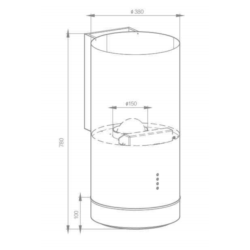 Витяжка Interline TUBE S BL A/60/T