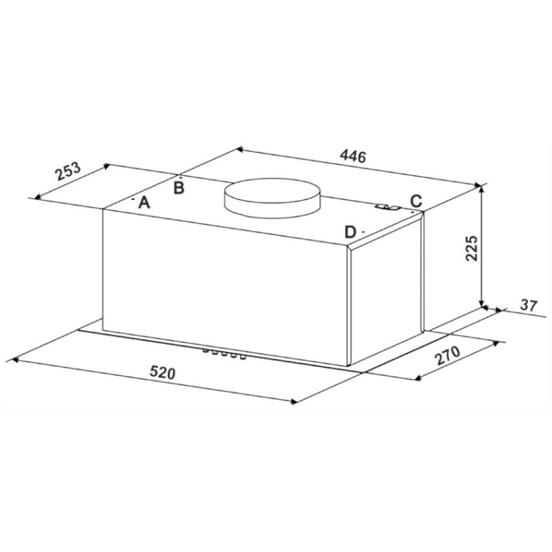 Витяжка ELEYUS UNIA 1200 LED 52 WH