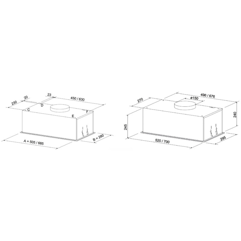 Витяжка ELEYUS INTEGRA 800 LED 52 BL