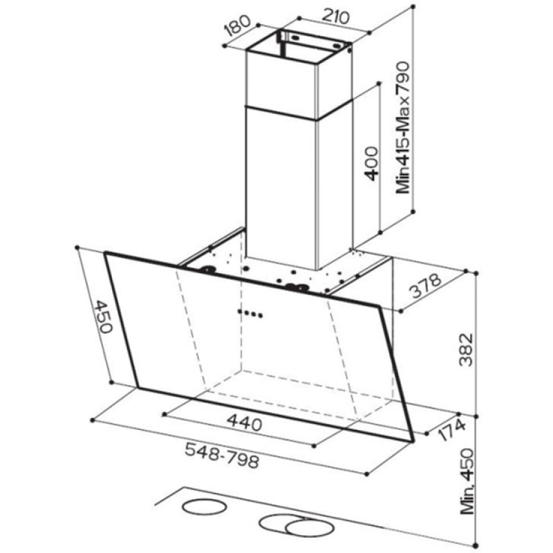 Витяжка Faber Tweet Ev8 Led Wh A80 (330.0529.667)