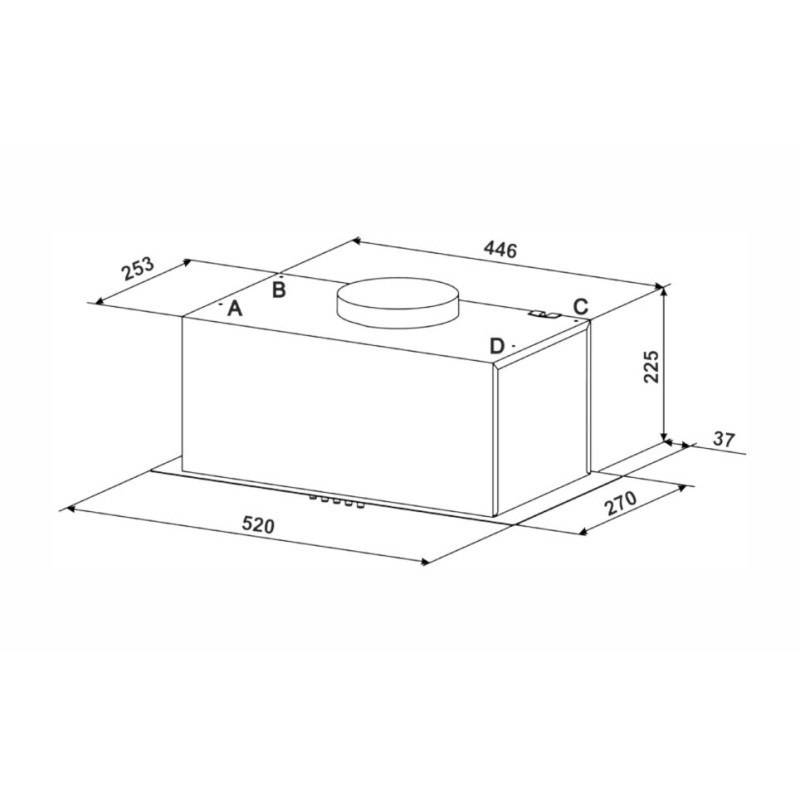 Витяжка ELEYUS UNIA 800 LED 52 BL