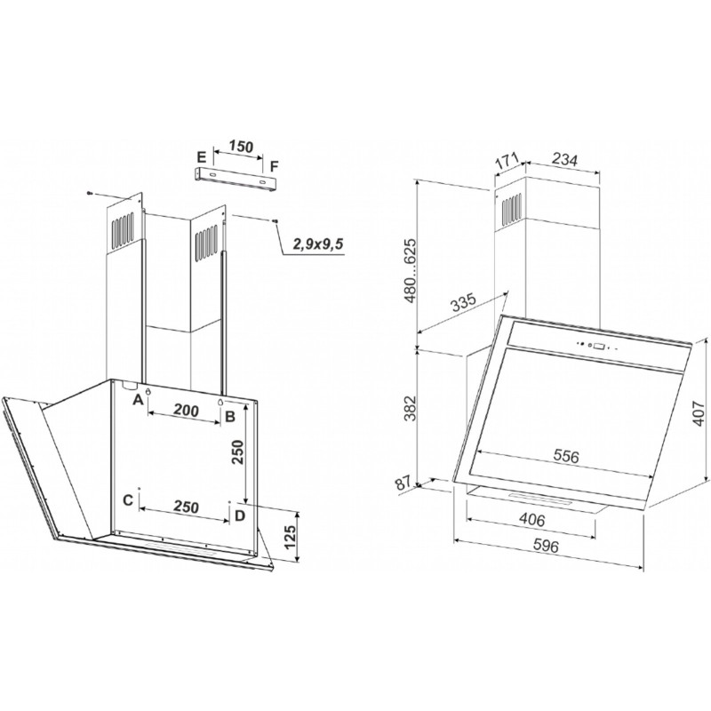 Витяжка ELEYUS KREON 1200 LED 60 WH