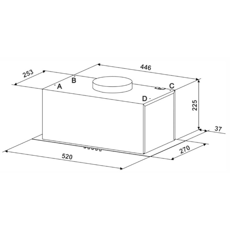 Витяжка ELEYUS UNIA 800 LED 52 WH