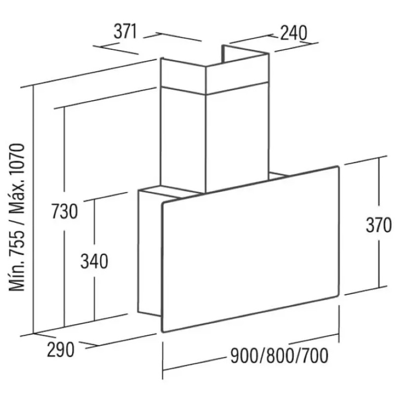 Витяжка Cata Greco 70 wh (02133007)