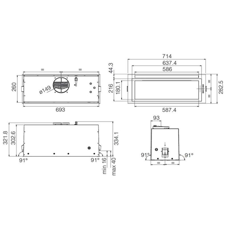 Витяжка Elica LANE B IX/A/72