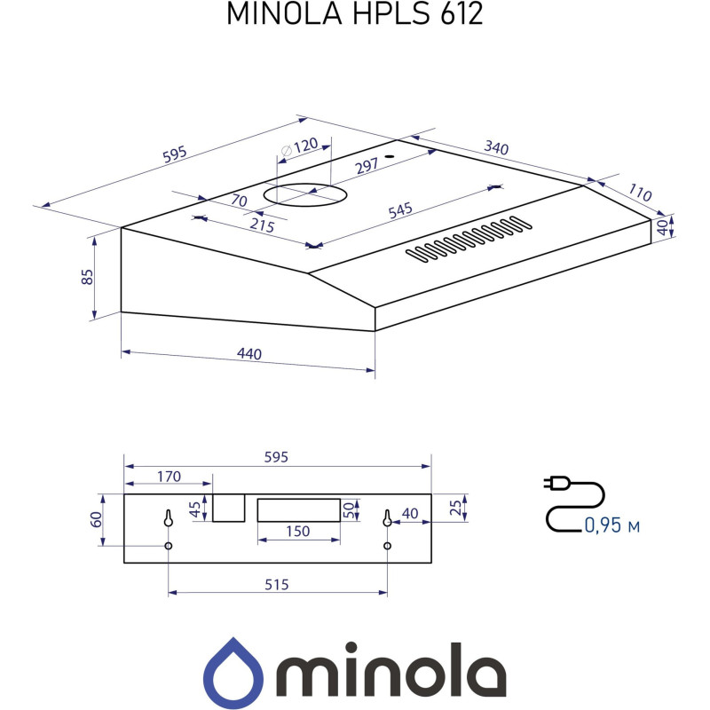 Витяжка Minola HPLS 612 I