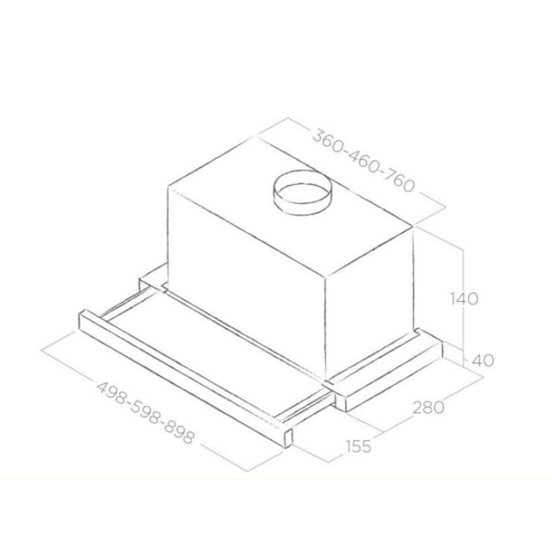 Витяжка Elica TT14 LUX GRVT/A/60