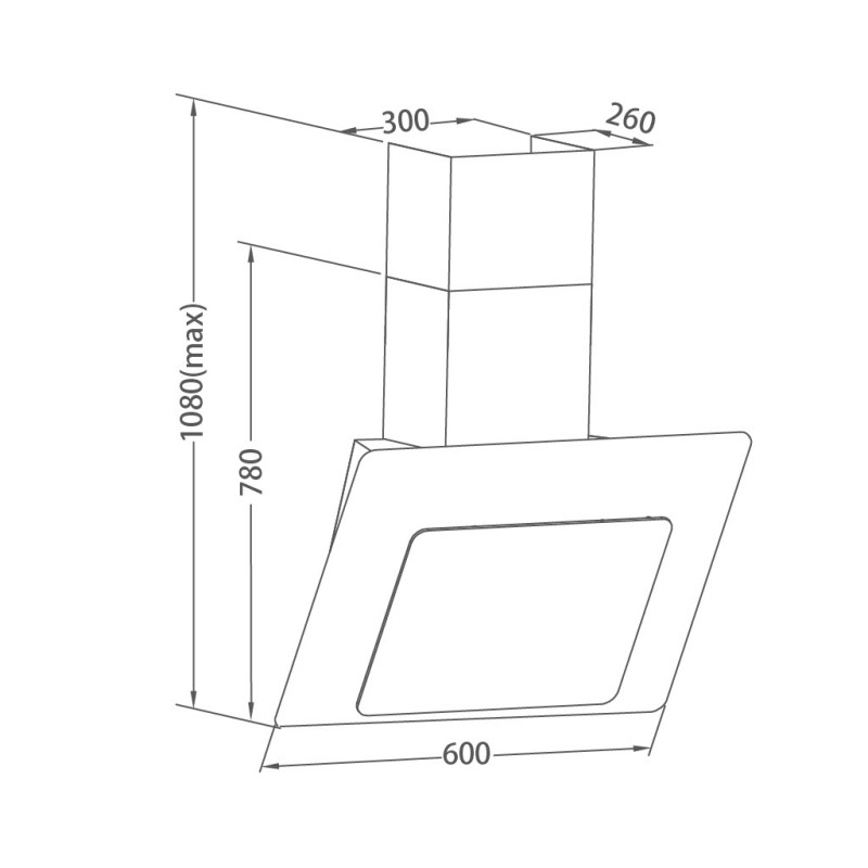 Витяжка Pyramida NRX 60 (1100) SR GBL