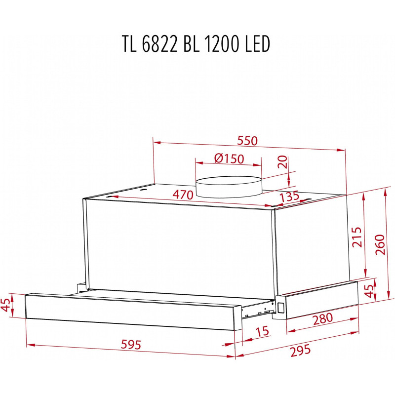 Експозиція Perfelli TL 6822 BL 1200 LED