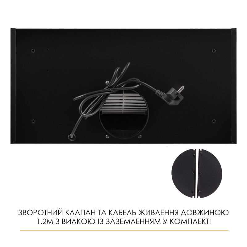 Витяжка WEILOR LUMINA WBG 69 BLACK MATTE SILENCE