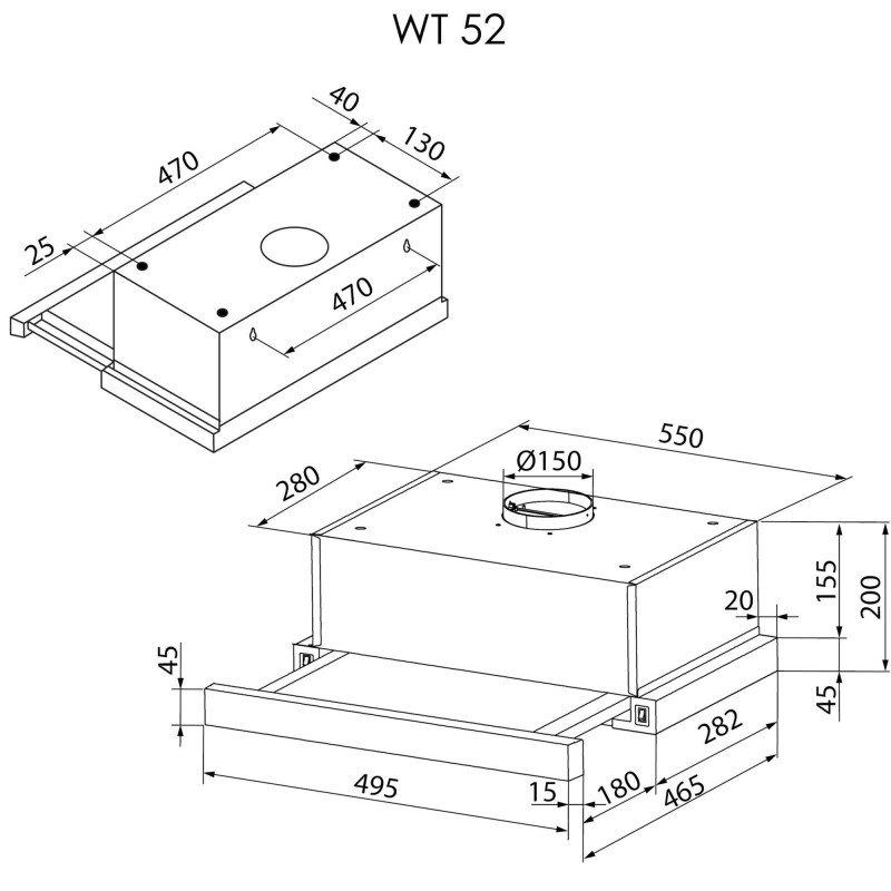 Витяжка WEILOR WT 52 WH