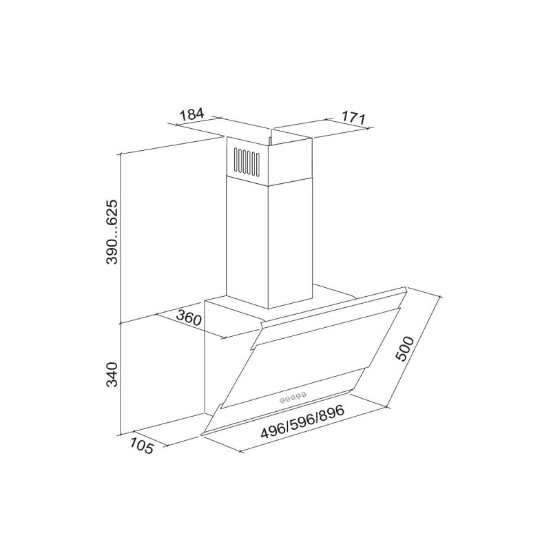 Витяжка ELEYUS Focus 700 60 BL