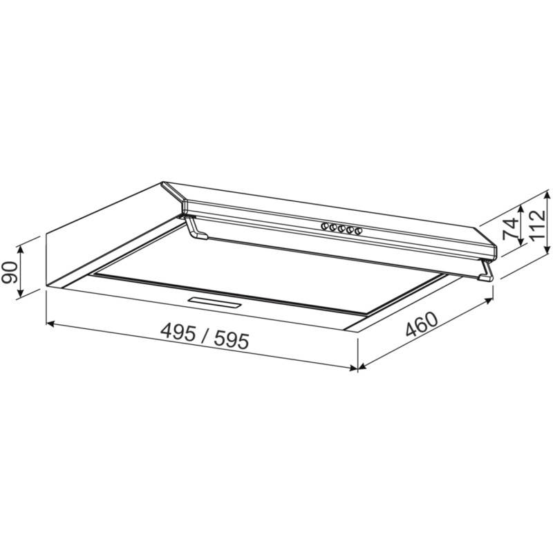 Витяжка JANTAR ST I LED 60 WH