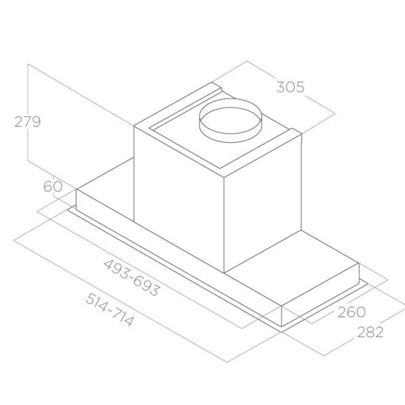 Витяжка Elica HIDDEN 2.0 BL MAT/A/72
