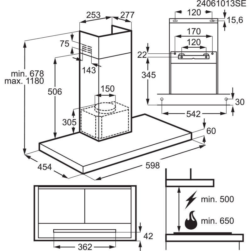 Витяжка ELECTROLUX LFT816K