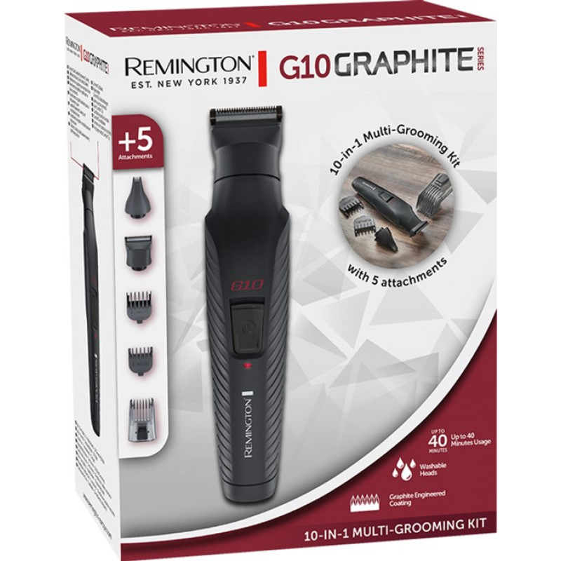 Машинка для стрижки REMINGTON PG2100 G10 Graphite 10-in-1 Multigrooming Kit