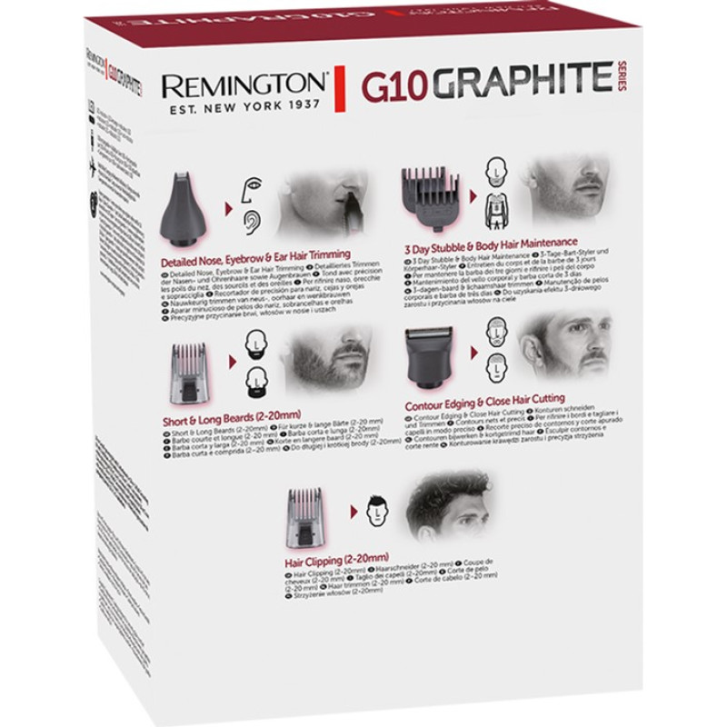 Машинка для стрижки REMINGTON PG2100 G10 Graphite 10-in-1 Multigrooming Kit
