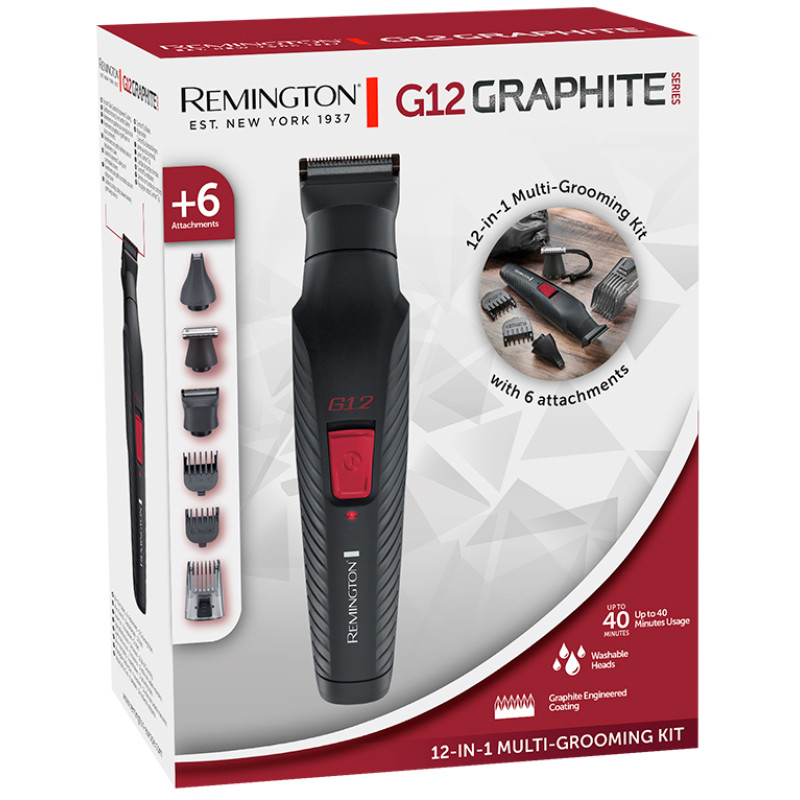 Машинка для стрижки REMINGTON PG2120 G10 Graphite 12-in-1 Multigrooming Kit