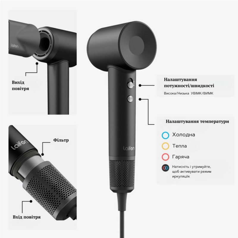 Фен Laifen Swift Black