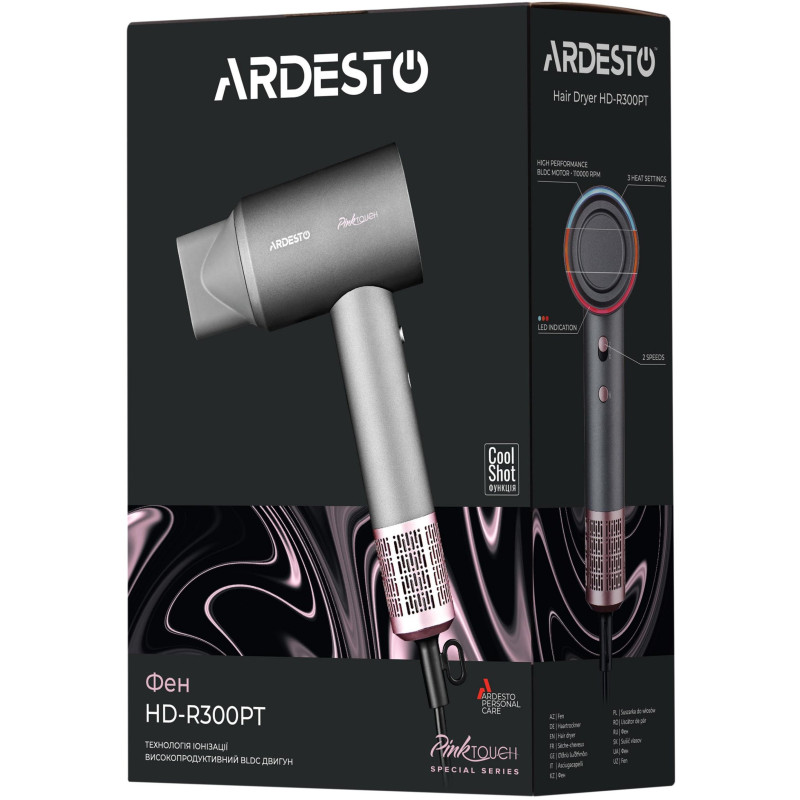 Фен Ardesto Pink Touch HD-R300PT