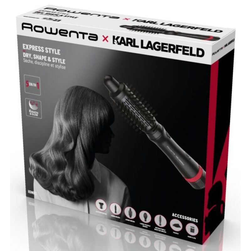Rowenta x KARL LAGERFELD Express Style Fan Brush CF635LF0