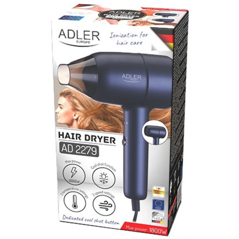 Фен Adler AD 2279b blue