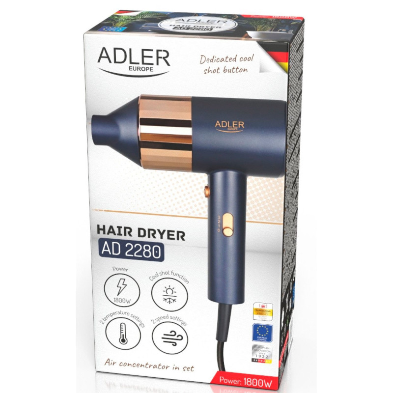 Фен Adler AD 2280 Dark Blue