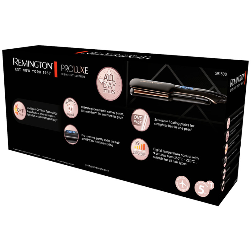 Випрямляч REMINGTON S9150B PROluxe Midnight Wide Plate Straightener