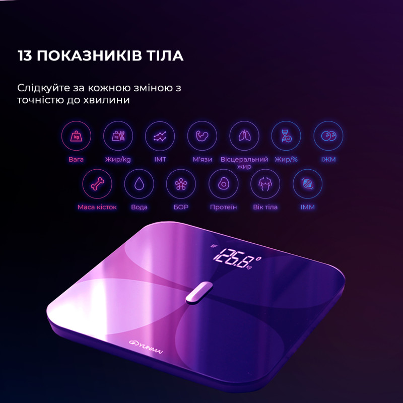 Ваги для підлоги Yunmai Pro Black (M1806CH-BK)