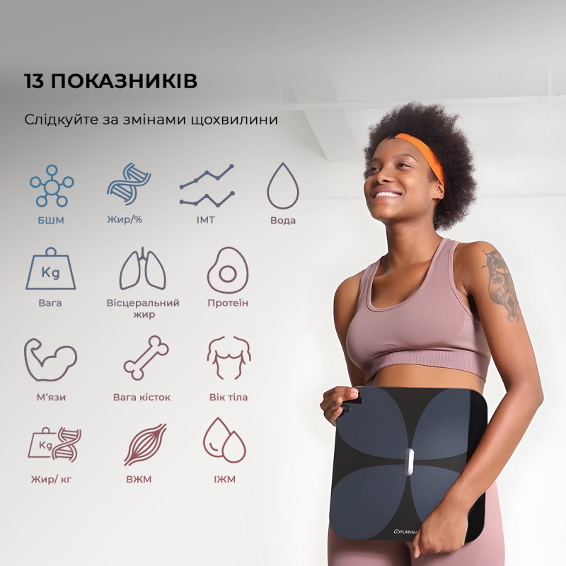 Ваги для підлоги Yunmai Pro Black (M1806CH-BK)