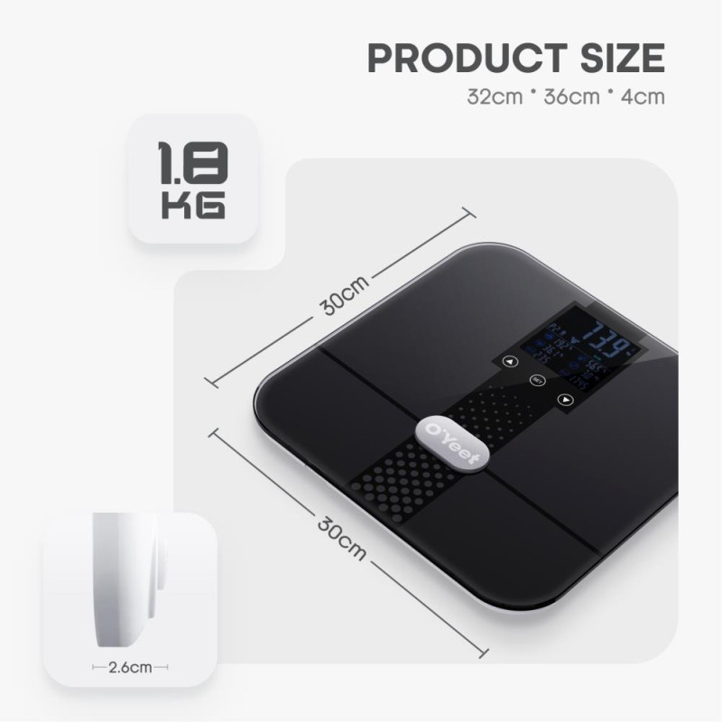 Ваги для підлоги OYEET BS-OY02 DARK GREY