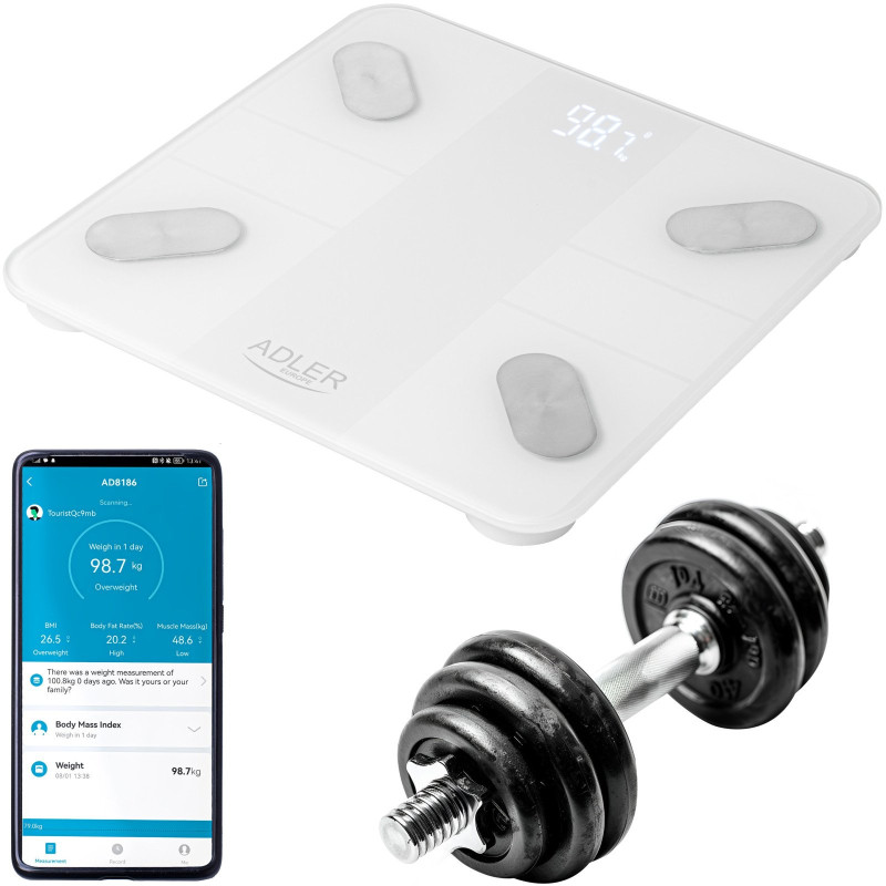 Ваги для підлоги Adler AD 8186 white