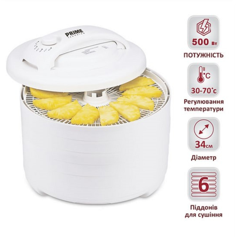 Сушарка для фруктів PRIME Technics PFD 607 W