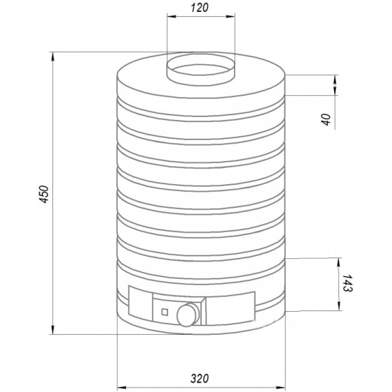 Сушарка для фруктів та овочів ProfitM ЕСП-02 сірий