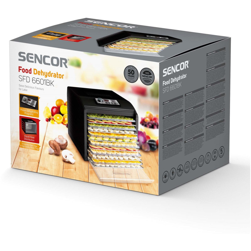 Сушка фруктів та овочів Sencor SFD 6601BK