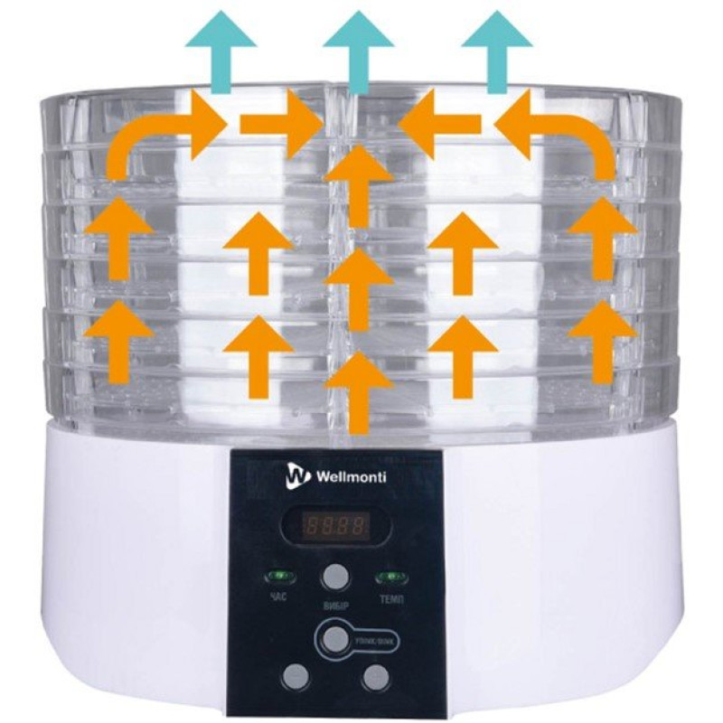 Сушарка для овочів і фруктів WELLMONTI WM1010