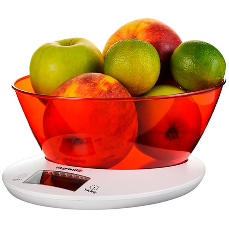 Ваги кухонні ViLgrand VKS-533C red