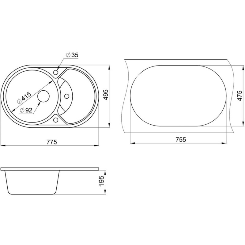 Кухонна мийка MINOLA MOG 1160-78 Антик